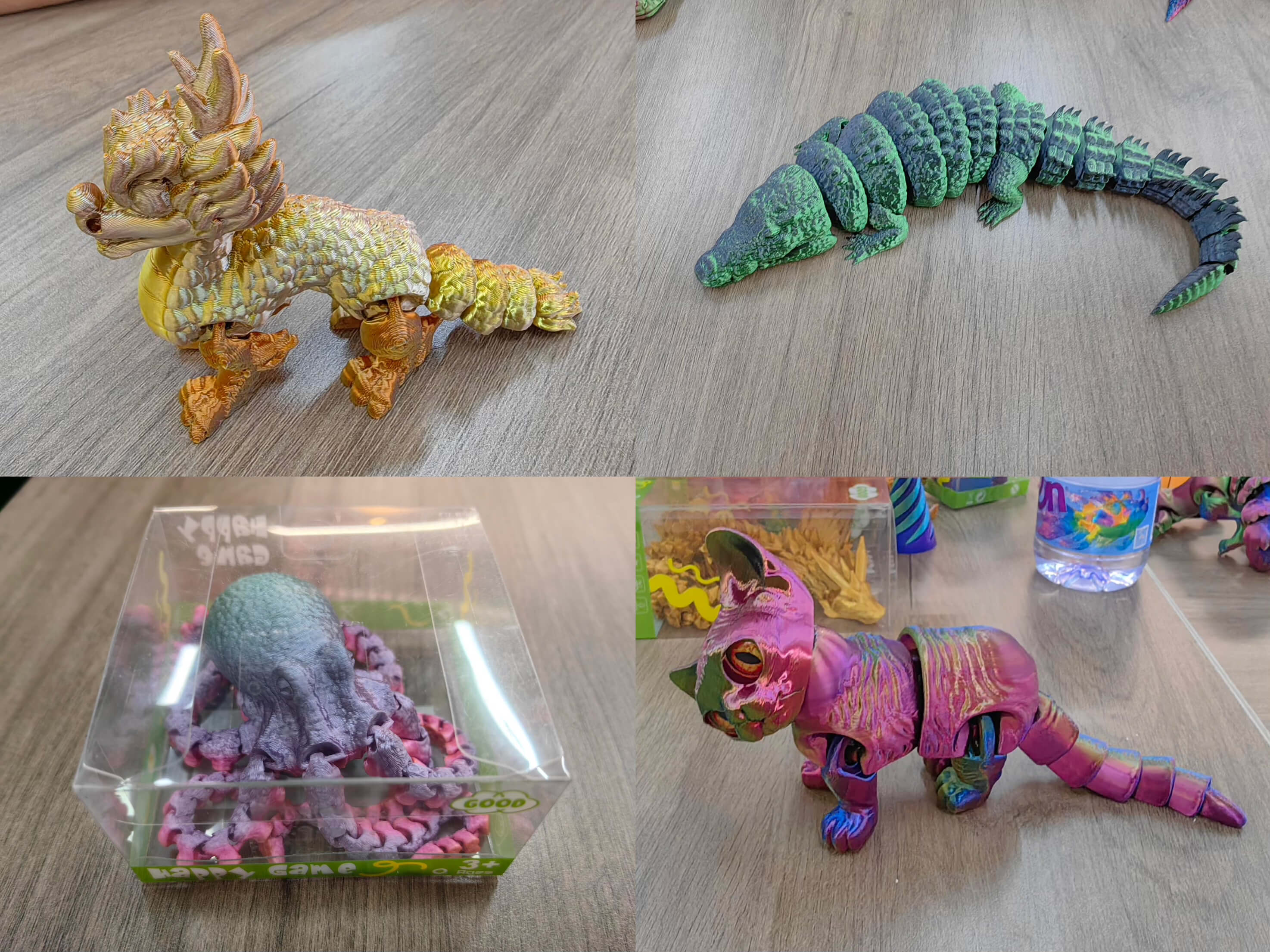 vivid 3d printed animals