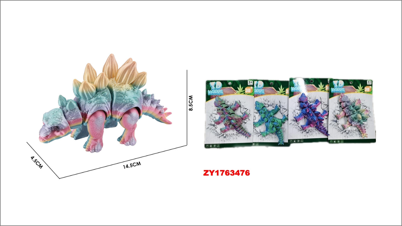 3D Printed Animal Stegosaurus Model